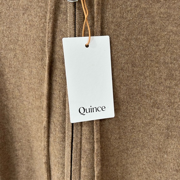 Quince Women’s Mongolian Cashmere Full Zip Hoodie XL teak tan NWT - Picture 6 of 12